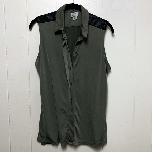 [SALE]  worthington sleeveless button down - Picture 1 of 2